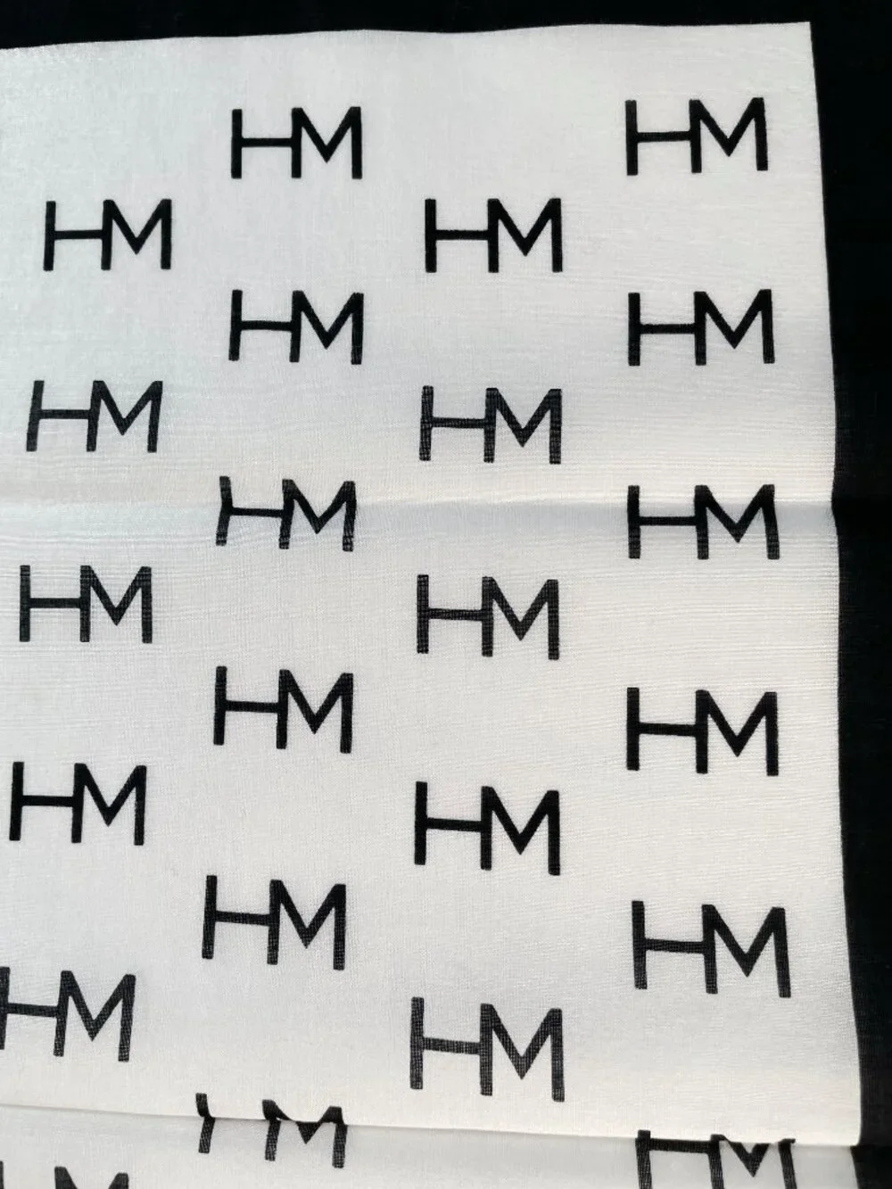 Vintage Hanae Mori HM Logo Cotton Handkerchief Scarf 16